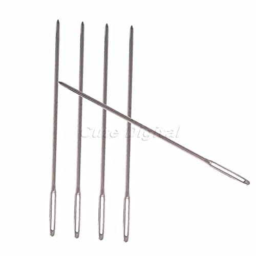 Hyalo (TM) 5PCS Sewing Needles Blunt Large Eye Pullthrough Bees Darning Needle for Sewing Machines Embroidery Kits Crochet Needles Quilting