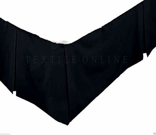 Adam Textile Online 68 Pick Poly-Cotton Base Valance Sheet Black (Double)