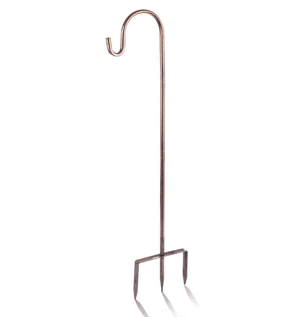 Shepherd Hook 32 inch 1/2 inch Thick Use at Weddings, Hanging Solar Lights, Lanterns, Bird Feeders, Metal Hanger Hook (Bronze,32inch) U.S. Patent.