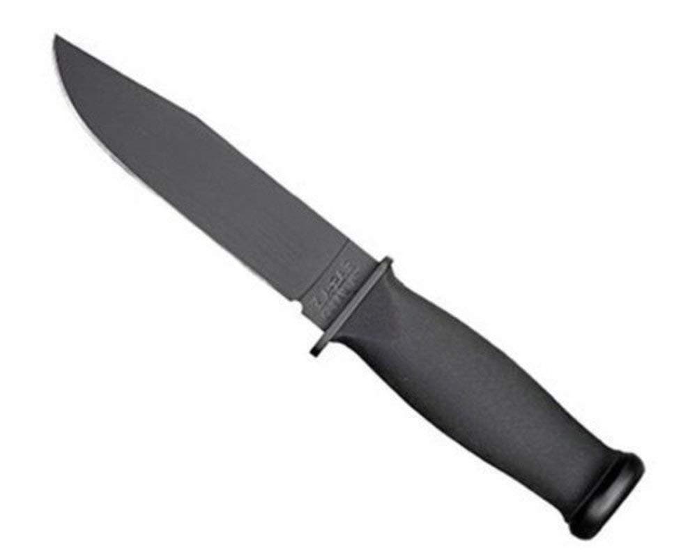 KA-BAR Mark I Fixed Blade Knife 5.125" Clip Point 1095 Cro-Van Black Blade Kraton Handle Black