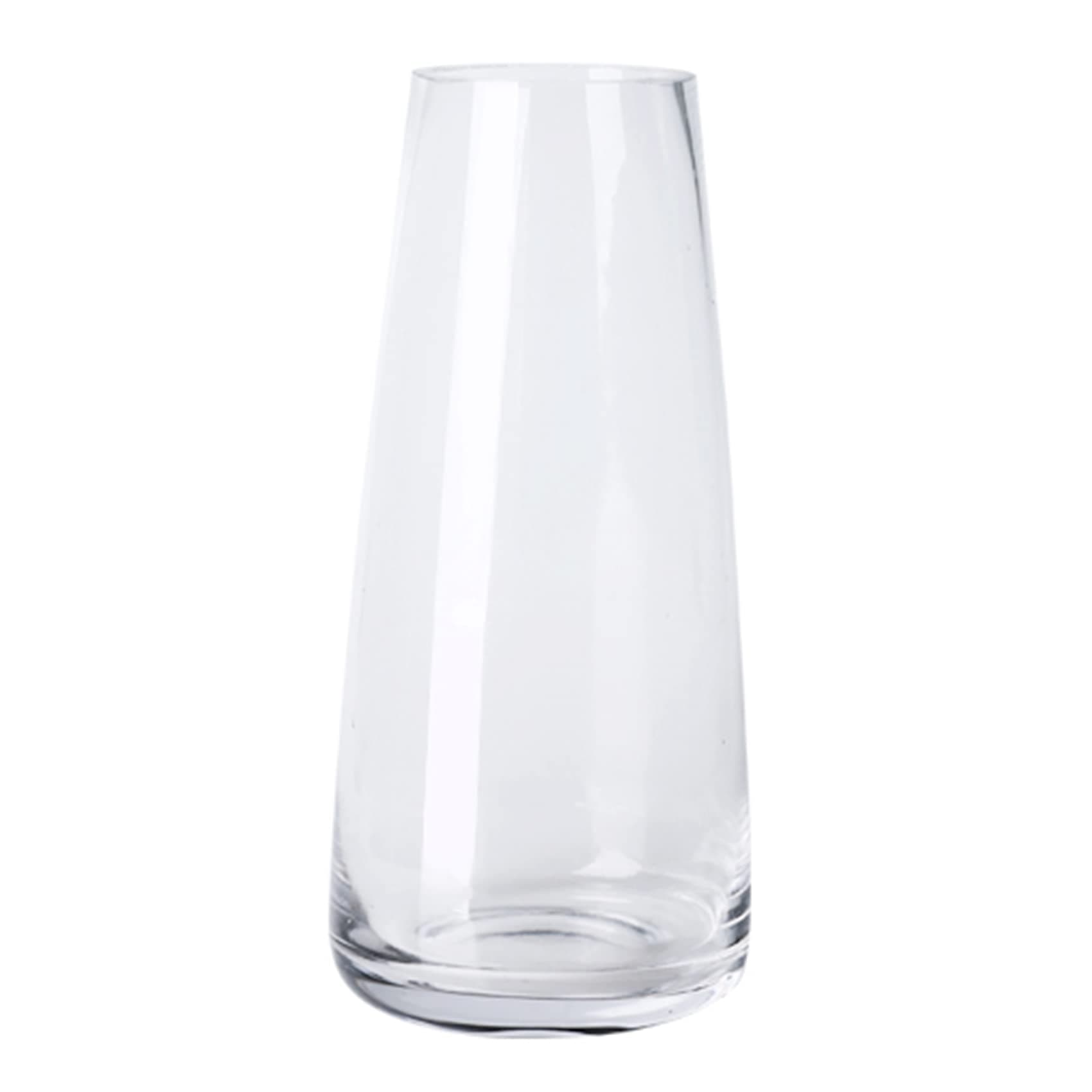 Aoderun Glass Vase for Flowers Modern Vases Home Decor Unique Flower Vase for Bouquet 8.7" Centerpiece Vase Decor Room,Bedroom,Living Room,Library,Office,Table,Entryway,Modern Farmhouse(Clear)