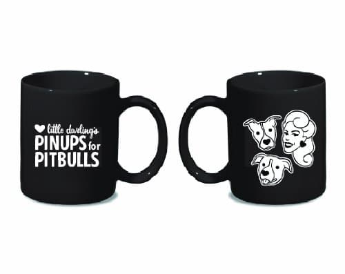 Pinups for Pitbulls Coffee Mug Black and White