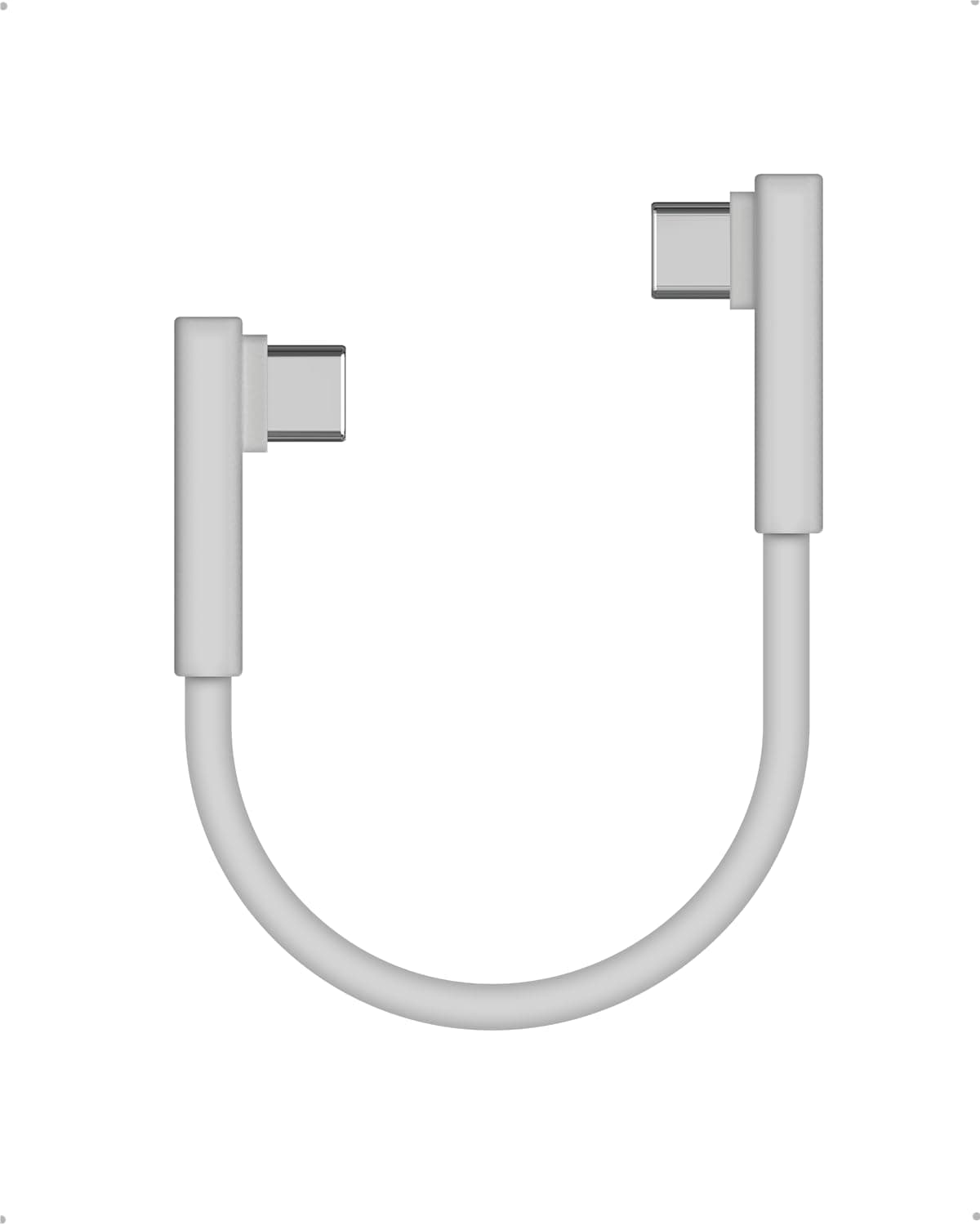 USB C to USB C Cable, 10Gbps Data Transfer 240W Max, 90 Degree Type C Cable for Disk Plus, iPhone 16/16 Pro/16 Pro Max/15, MacBook Pro/Air, Galaxy S24/S23, Pixel 8, 7 Inches