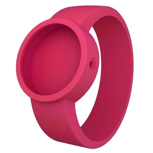Magenta O Clock Rubber Watch Strap by Fullspot - Large
