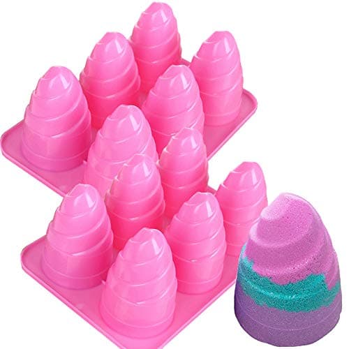 Pack of 2 Plastic Unicorn Bath Bomb Mold