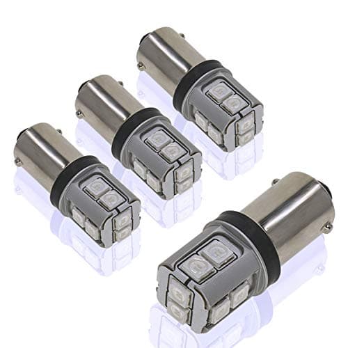 DODOFUN CANBUS BA9S Deep Dark Blue Extra Bright Car Interior Exterior Replacement Bulb Bayonet Base BA9 53 57 1445 1895 64111 Size Reading Map Dome Side Door Courtesy LED Light 12V 24V (Pack of 4)