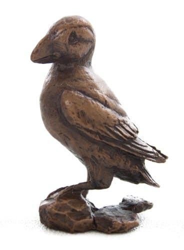 Butler & Peach Detailed Small Solid Bronze Puffin