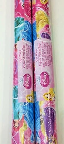 Licensed Children's Gift Wrap Paper (2 Rolls) (Princess)