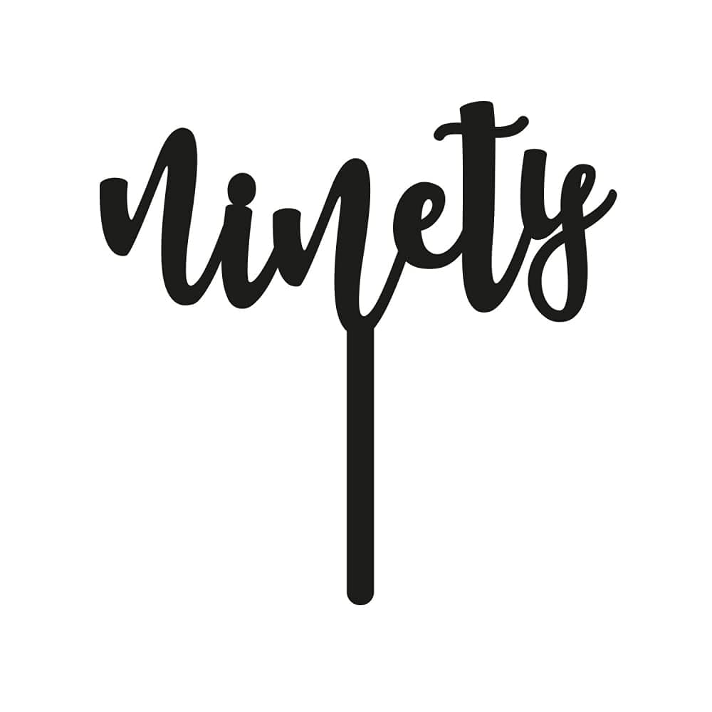 The Cake Decorating Co.Birch Effect - Script Number Wooden Cake Topper 90