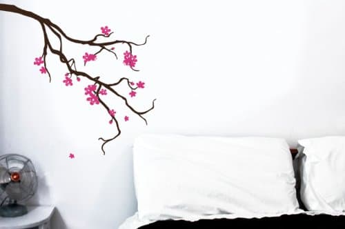 Surface Collective Cherry Blossoms Wall Decal, Brown/Pink