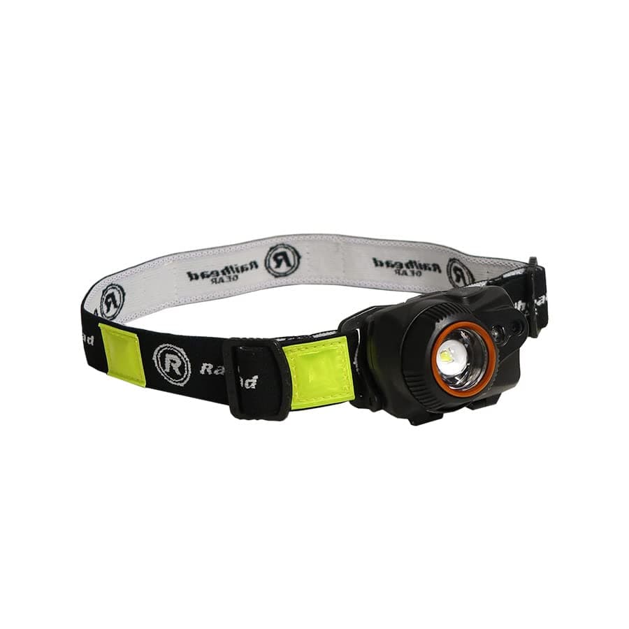 Railhead Gear Focus Control and Motion Sensor LED 375 Lumens Headlamp with 450 Ft Beam Distance, Adjustable Reflective Strap, KE-FC115