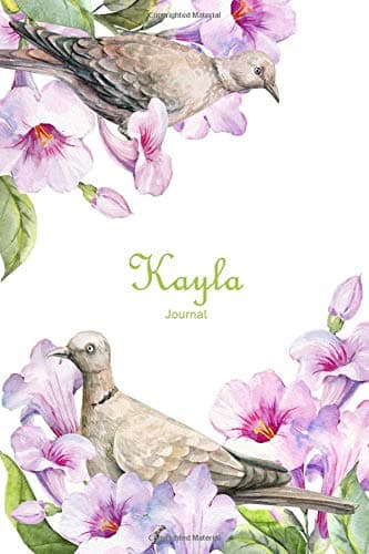 Kayle Journal: Personalized Name Journal or Diary Notebook For Women To Write In, Birds and Flowers (Gift Journal)
