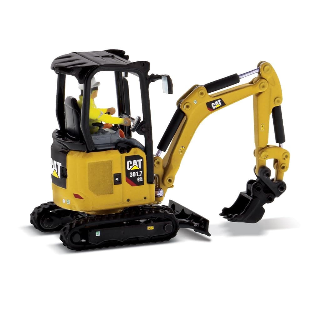 CAT Caterpillar 301.7 CR Next Generation Mini Hydraulic Excavator with Work Tools and Operator High Line Series 1/50 Model 85597