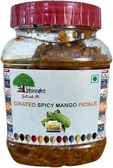 Abheesht Grated Spicy Mango Pickle 400g | Homemade Traditional Achar | Candy aam ka Achar | Pickles in Mustard Oil