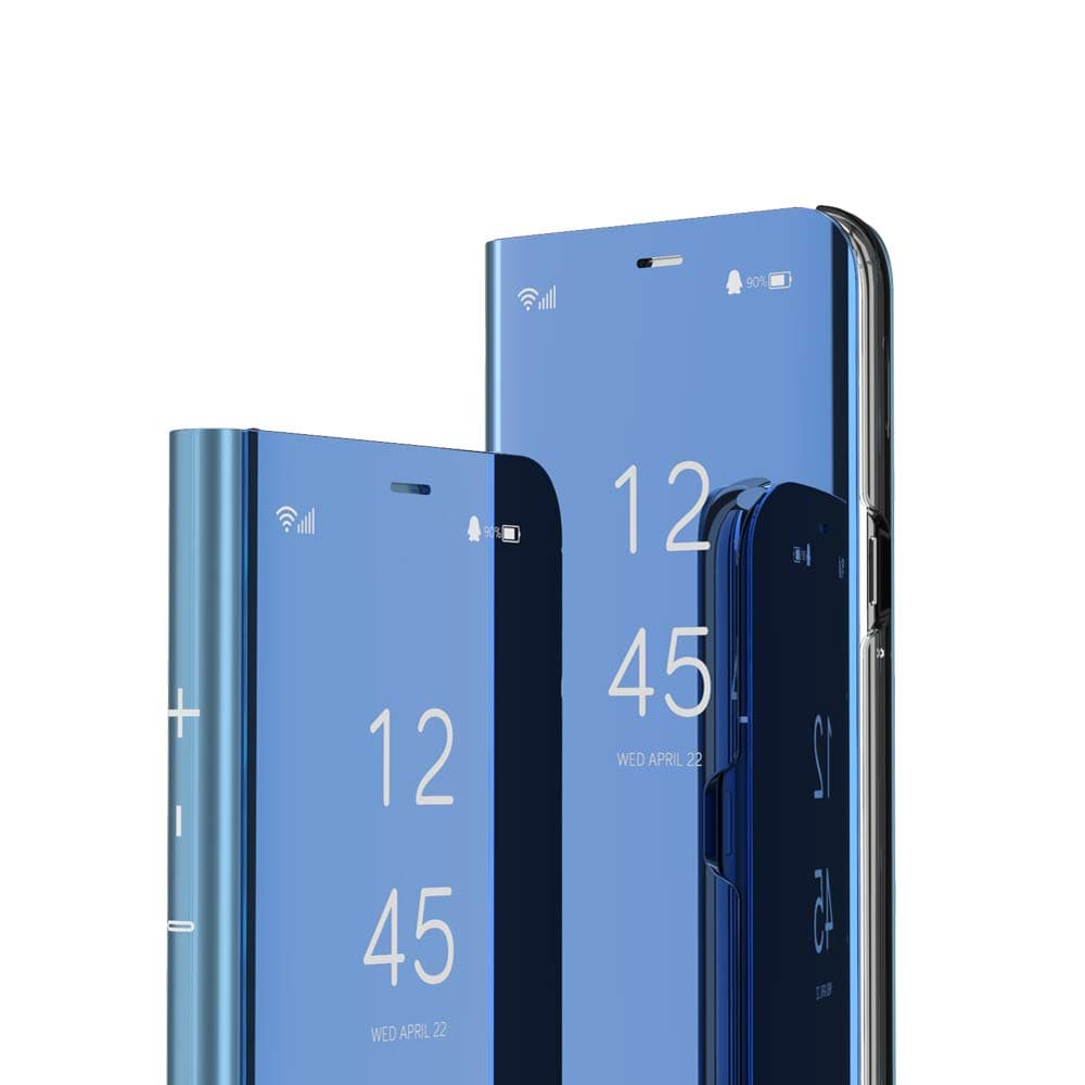 COTDINFORCA Samsung Galaxy A71 Case Clear View Flip with Kickstand Cover Luxury Makeup Mirror Design Bookstyle Full Body Protection Case for Samsung Galaxy A71 / Galaxy A71 5G. Flip Mirror: Blue