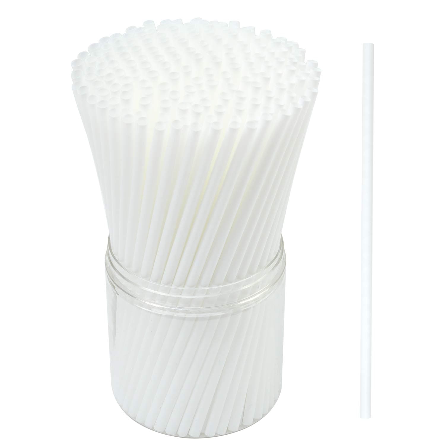 Resinta 350 Pieces Compostable Plant-Based Drinking Straws Eco-Friendly Corn-Starch Biodegradable Straws