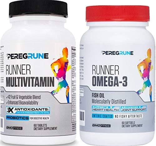 Runner Multivitamin & Omega-3 Bundle | Designed for Runners with Antioxidants & Complete B-Complex to Support Energy & Recovery | Omega-3 to Support Heart & Joint Health | Non-GMO