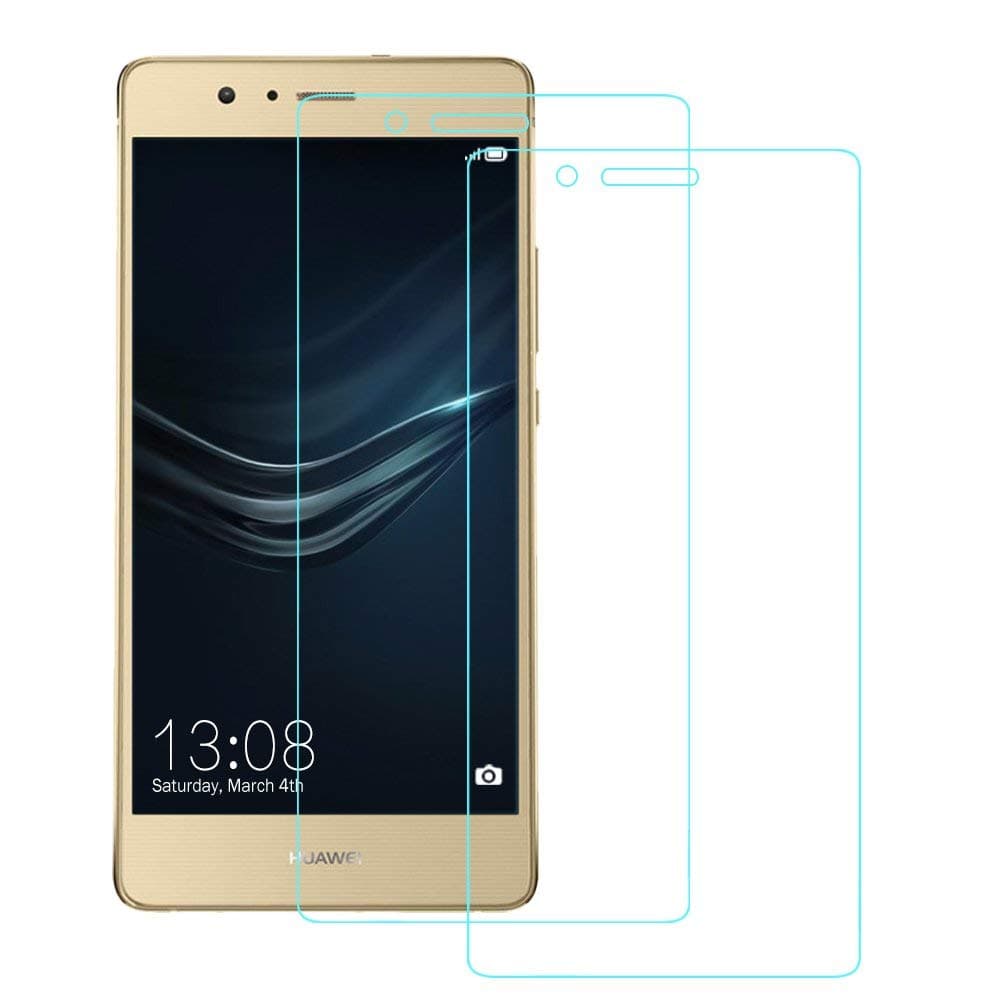 Snnisttek Tempered Glass Screen Protector for Huawei P9 Lite – [Pack of 2] Tempered Glass Film P9 Lite – 9H Hardness Screen Protector, Ultra Crystal Clear 99% Transparency Protection from Scratches, Oil, Bubbles