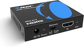 Orei 4K Audio Extractor HDMI, UltraHD 4K @ 60Hz 18G HDMI 2.0 Audio Converter SPDIF + 3.5mm Output HDCP 2.2 - Dolby Digital/DTS Passthrough CEC, HDR, Dolby Vision, HDR10 Support (HDA-912)