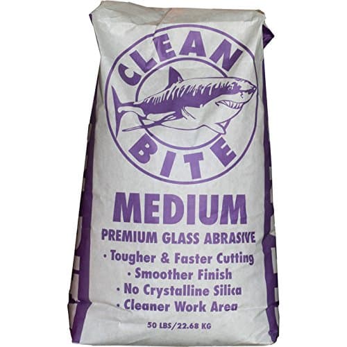 Crushed Glass Blast Media - 50-Lb. Bag, Medium Grade