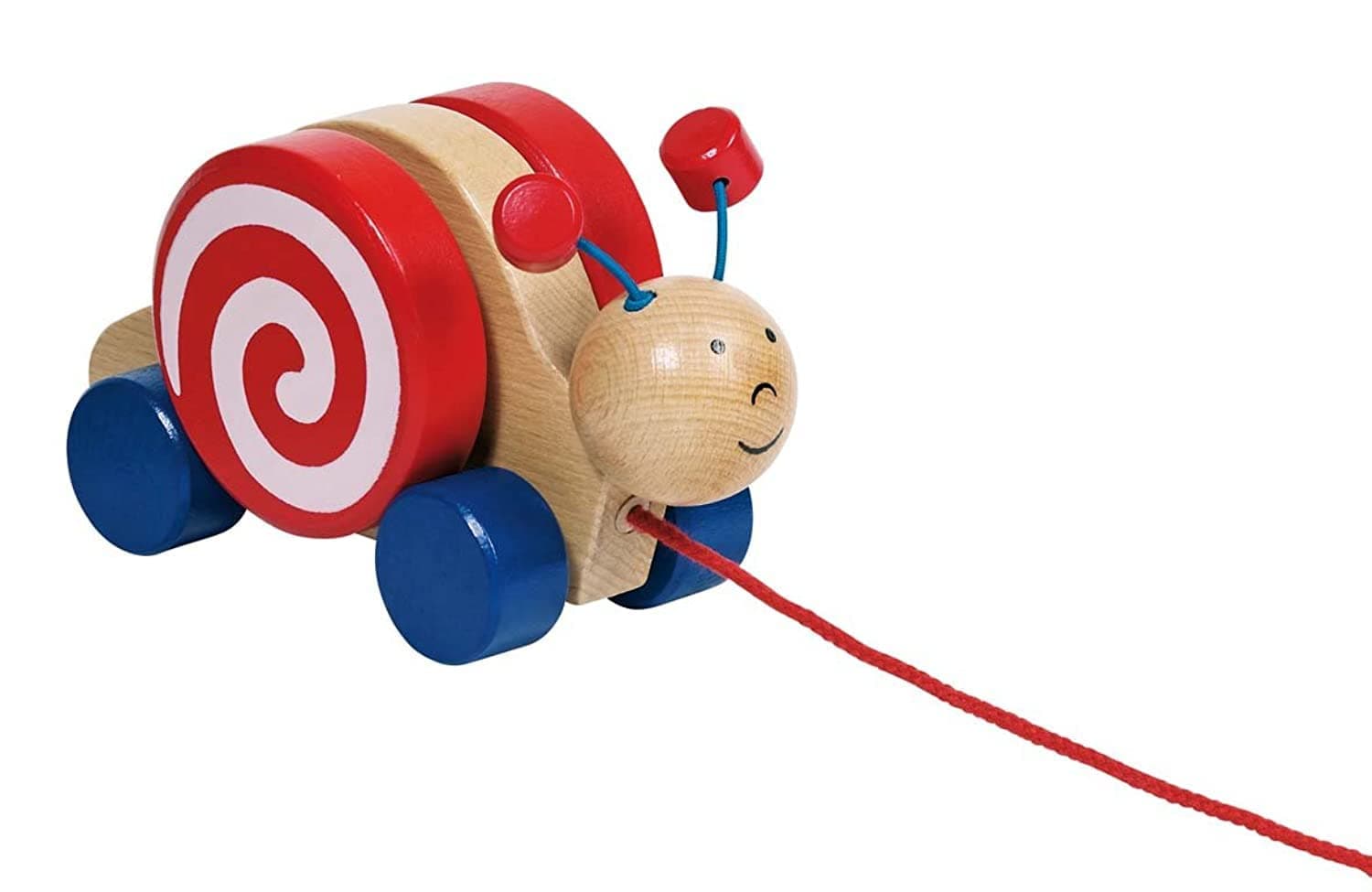 Toys Pure Wooden Pull Along Snail