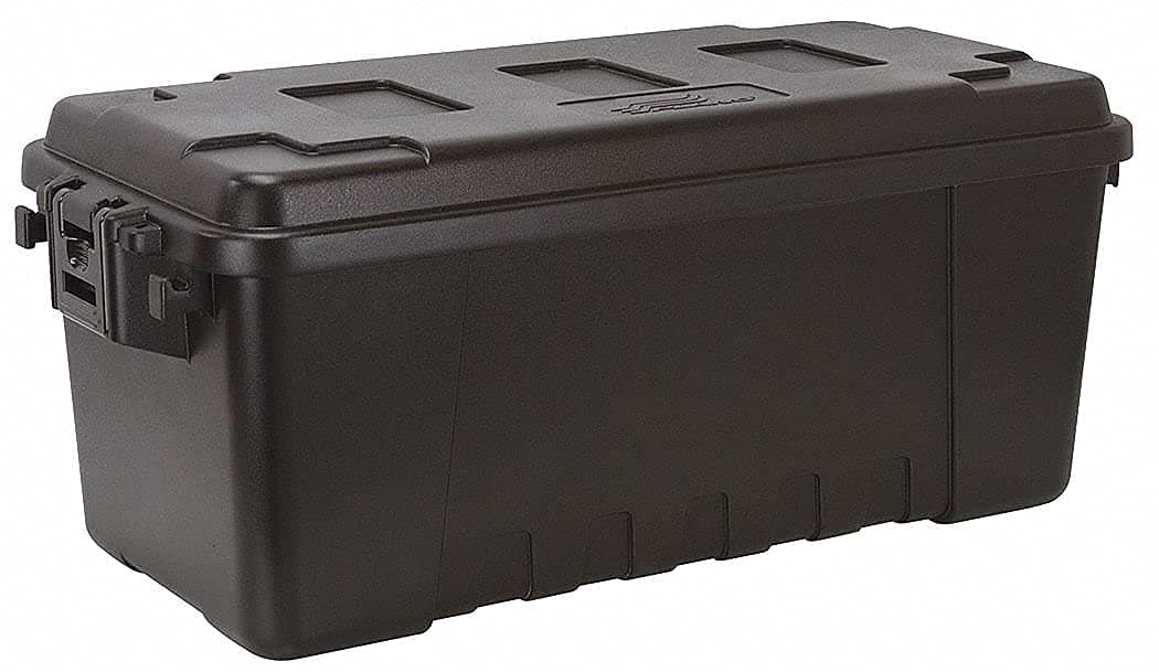 Supernon Heavy-Duty Rectangular Utility Trunk, 30"L x 14-1/4"W x 12.75"H (3.22 cu ft), Lockable, Polypropylene