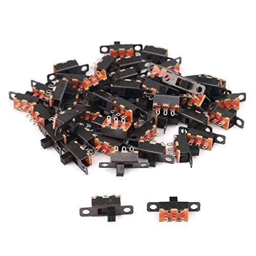 Slide Switch 3 Pin 2 Position 0.5A 50V DC Height Knob Mini Panel Slide Switch 60 Pieces