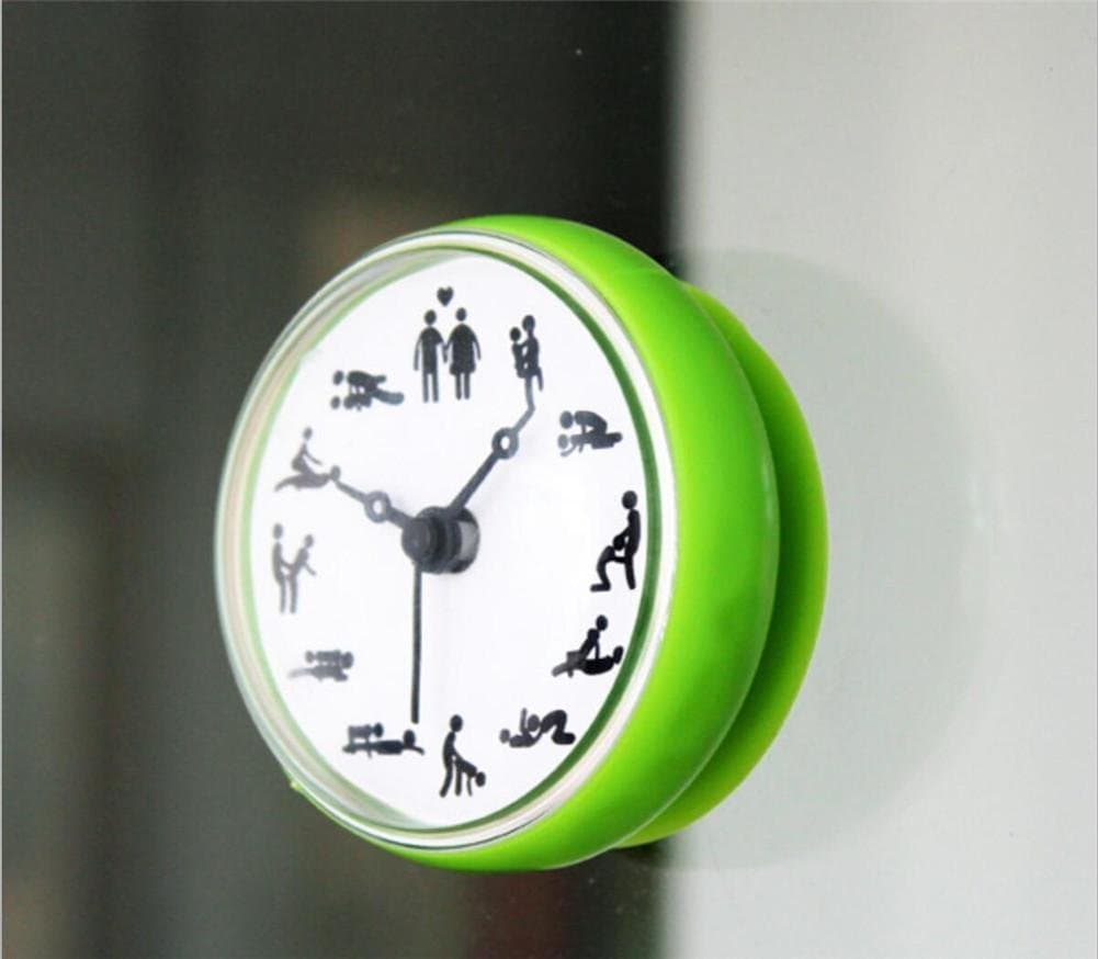 DIY Large Wall Clock 3D Creative Bathroom Clock/Toilet/Waterproof Sucker Clock 8 cm