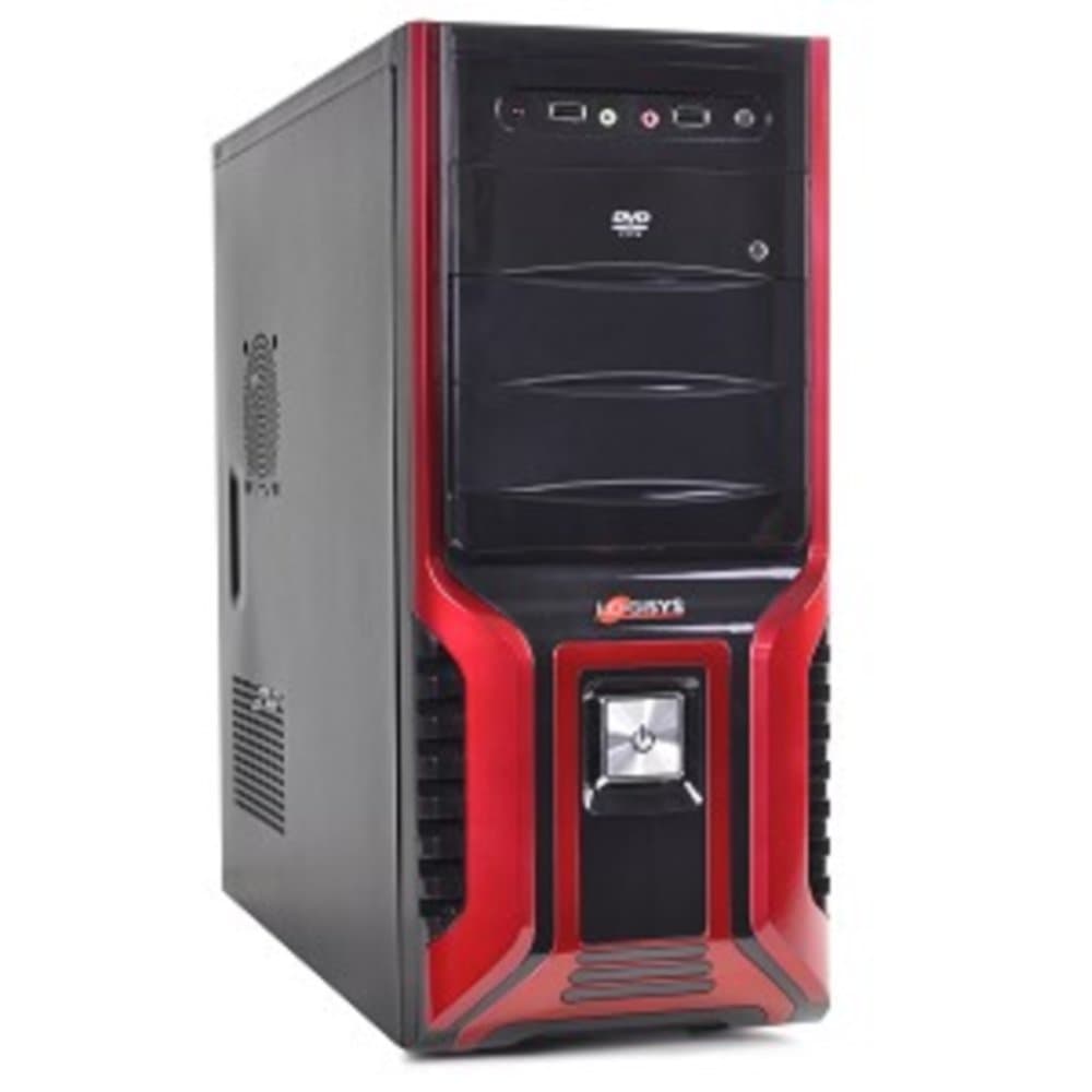 Logisys CS368RB Computer Case 10-Bay ATX Mid Tower Red/Black with 480W PSU Electronics Computers Accessories