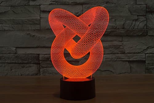 Touch Screen 3D Illusion Optical 7 Color Change All Color Flash In Turn Night LED Night Light Desk Table Lamp.