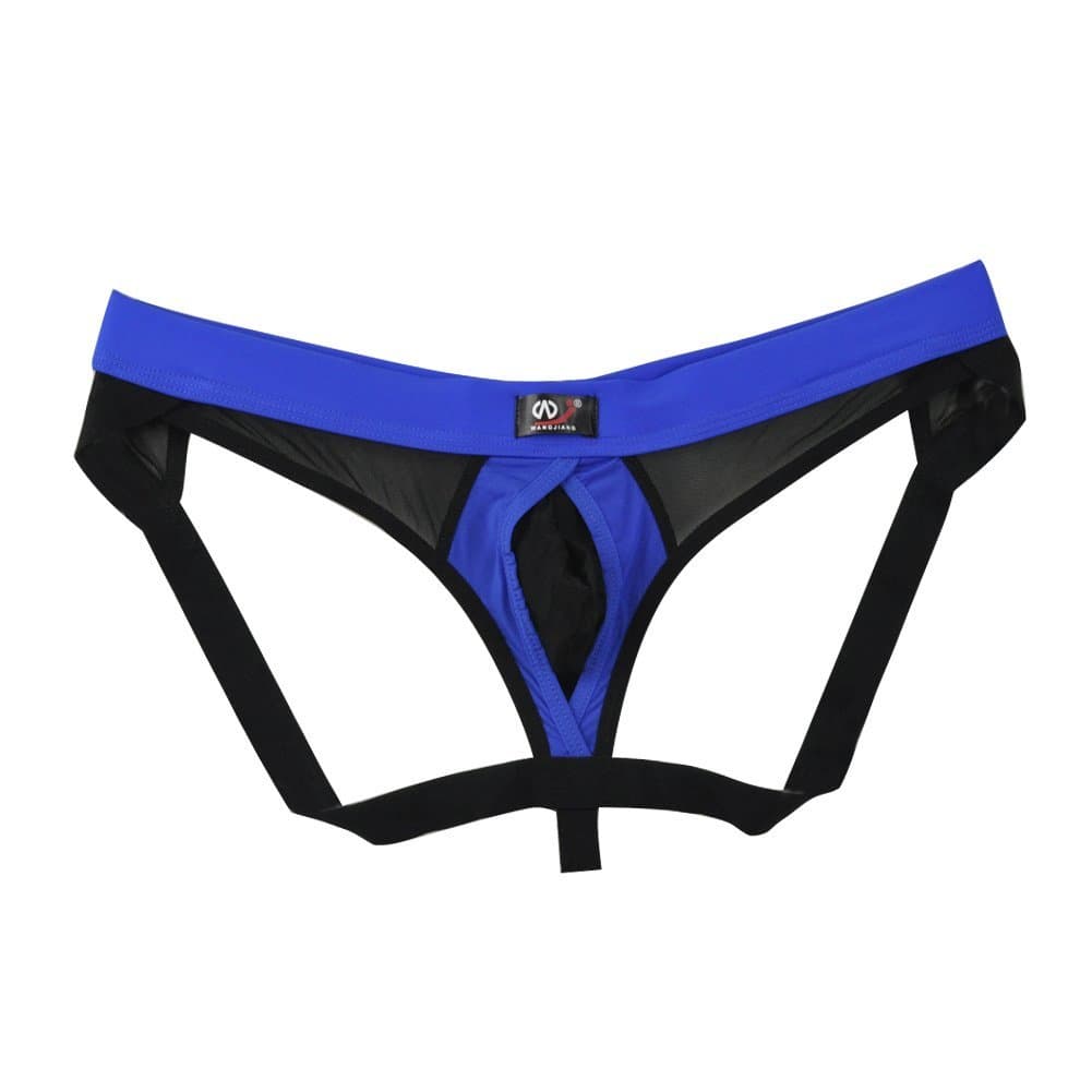 Ajetex Men Stretch Jockstrap Size S Color Blue Black