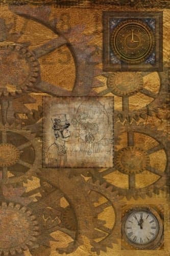 Steampunk: JOURNAL LOG DOODLE SKETCH DRAWING NOTE BOOK NO LINES UNRULED 6" x 9" 186 PAGES Paperback – September 24, 2016
