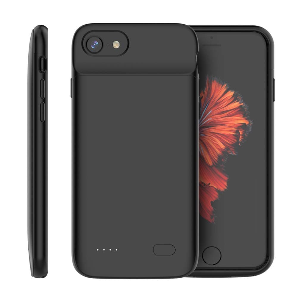 Battery Case for iPhone SE2/8/7/6s/6,3200mAh Protective Charging Case for iPhone SE 2020 Portable Rechargeable Extended Battery Charger Case Cover Compatible with iPhone SE 2020/8/7 (4.7inch) Black