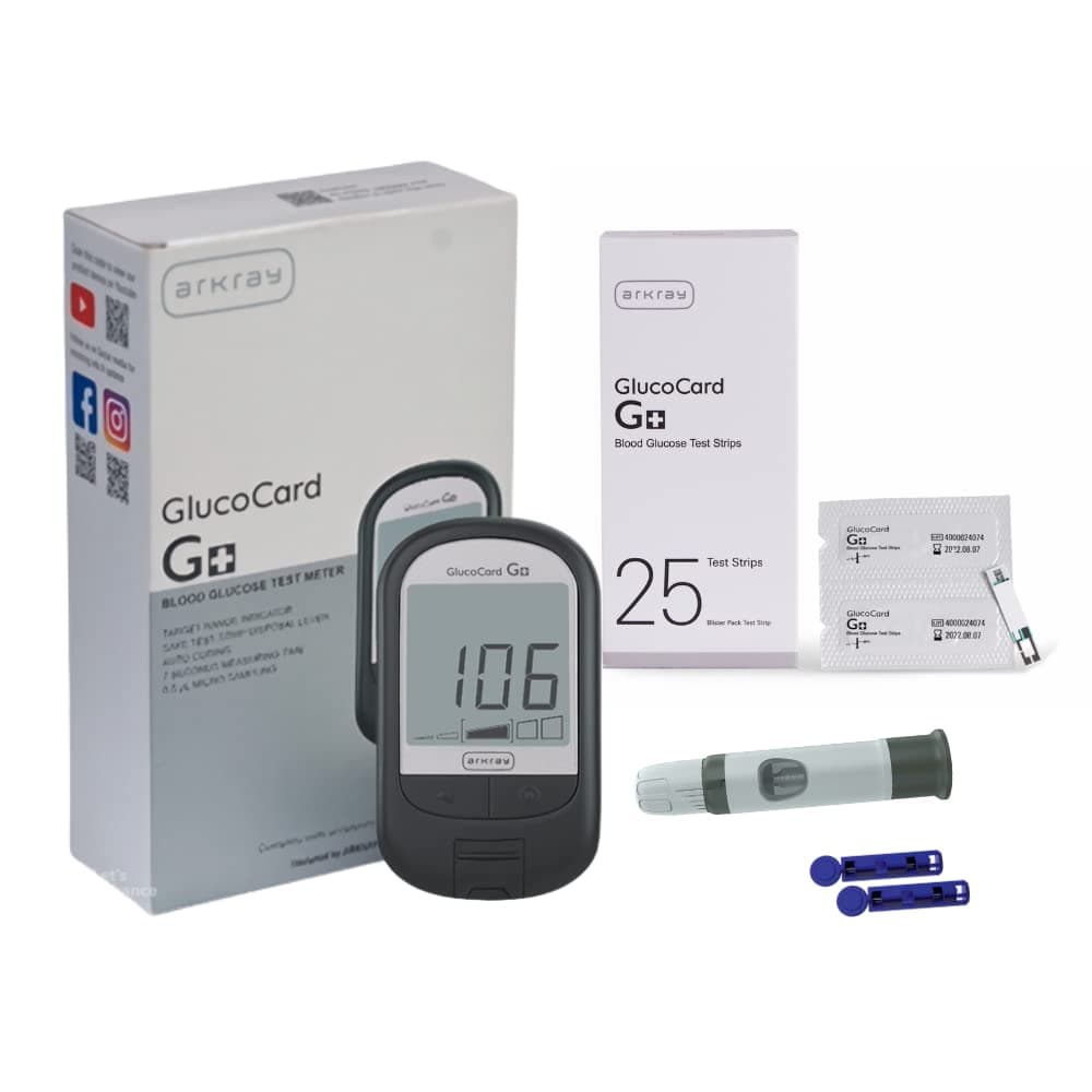Glucocard G+ Blood Glucose Meter with 10 Test Strips