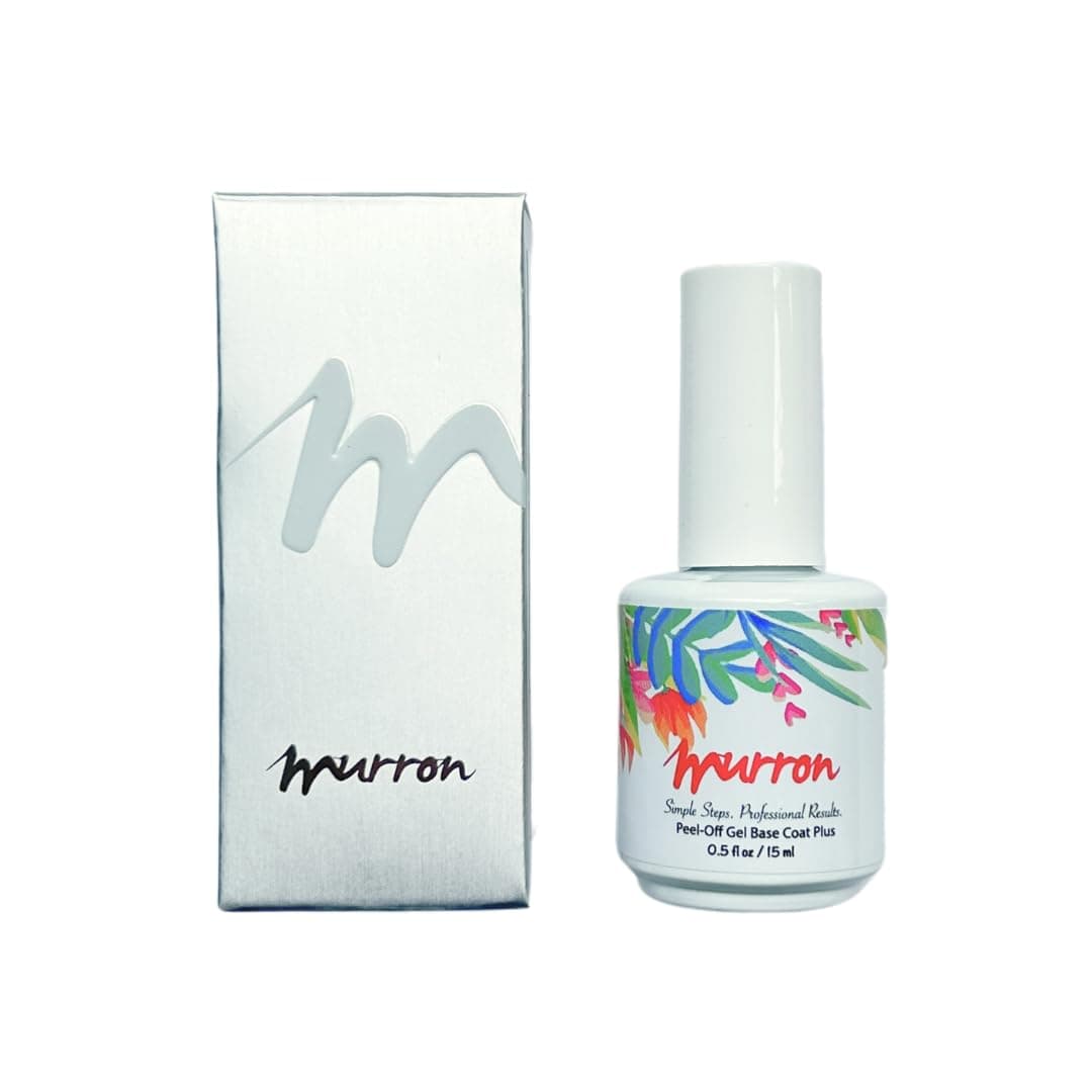 Murron Peel Off Gel Base Coat Plus 15ml UV LED Light Non Toxic Vegan Cruelty Free New Upgraded Formula