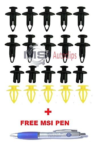 Trim Clips Bumper, Splashguard, Wheelarch, Door Panel Plastic Screw, Push Rivets OEM Quality 20 Fasteners Selection
