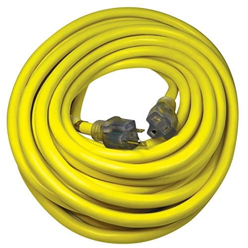 Utilitech Pro 50-ft 20-Amp 110-Volt 1-Outlet 10-Gauge Yellow Outdoor Extension Cord