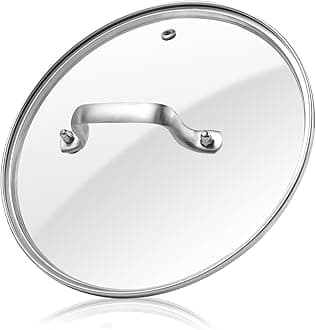 Antrader Tempered Glass Lid ,9" Glass Covers for Pots,Pans and Skillets,1Set,Clear