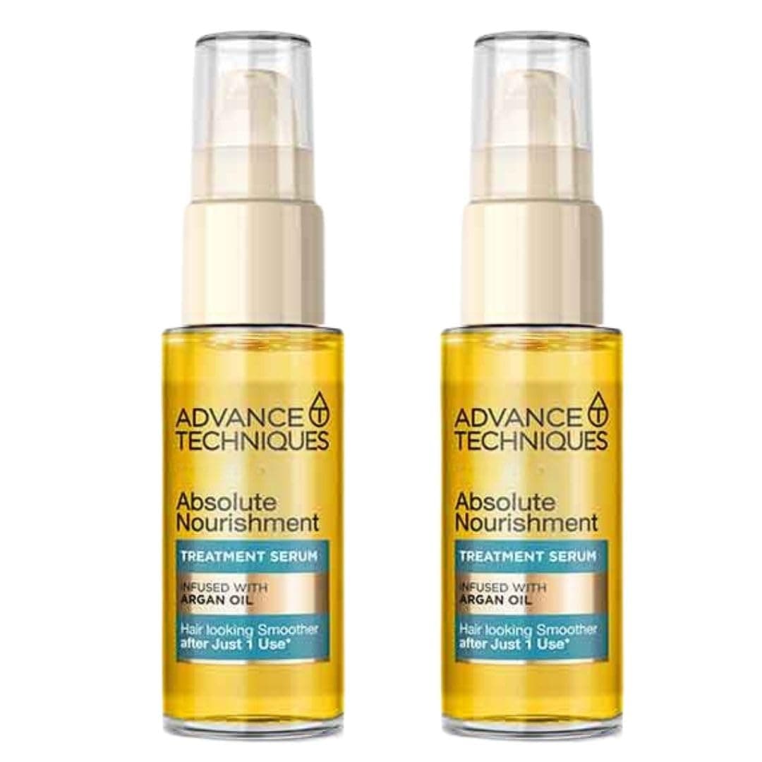 Generic 2 x Advance Techniques Absolute Nourishment Avon Argan Hair Serum 30ml, Multi-Tasking Hair Treatment, Formulated with Argan Oil, Restores Shine and Health to Damaged Hair, Cruelty Free
