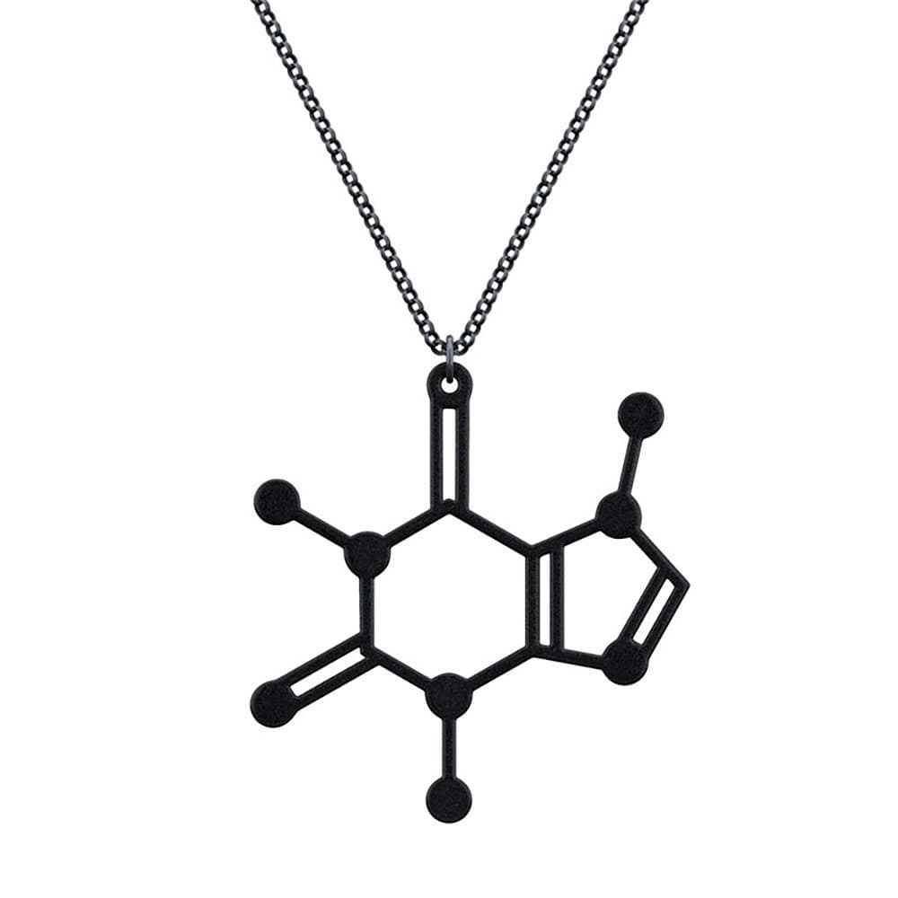 Caffeine Molecule Pendant Necklace (Coffee | Energy)