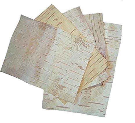 Bhojpatra BARK Sheets Betula Utilis Himalayan Birch - 2 Sheets (Size - 6" x 9" Inch Approx)