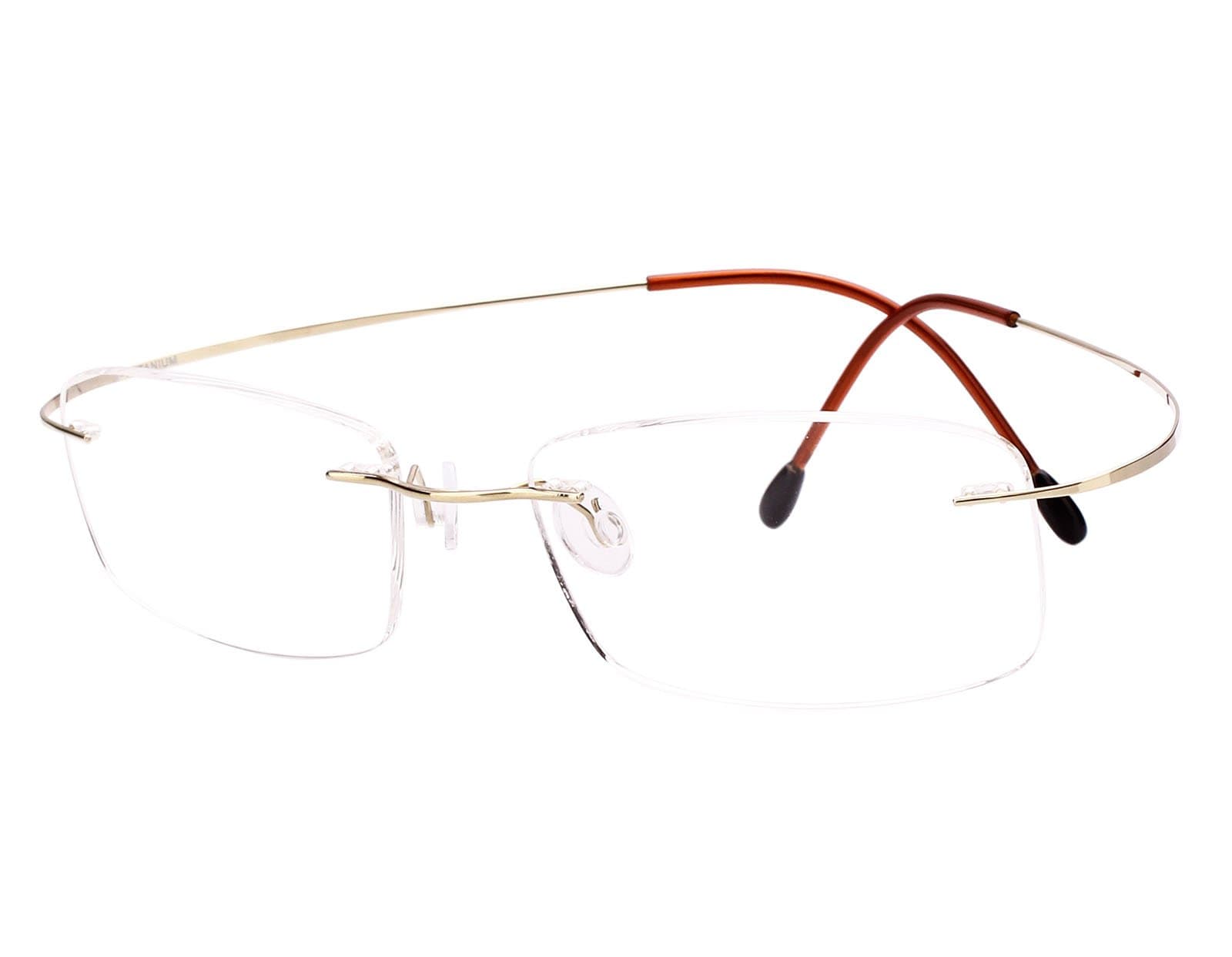 Agstum Titanium Rimless Flexible Frame Hingeless Optical Eyeglasses Clear Lens