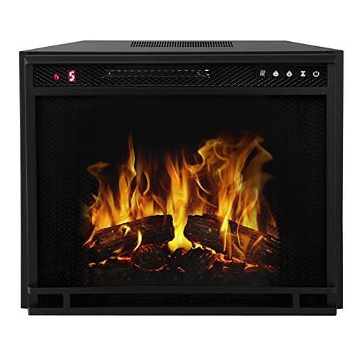Regal Flame 23" Flat Ventless Heater Electric Fireplace Insert, Black Frame - 3 Color Changing Settings