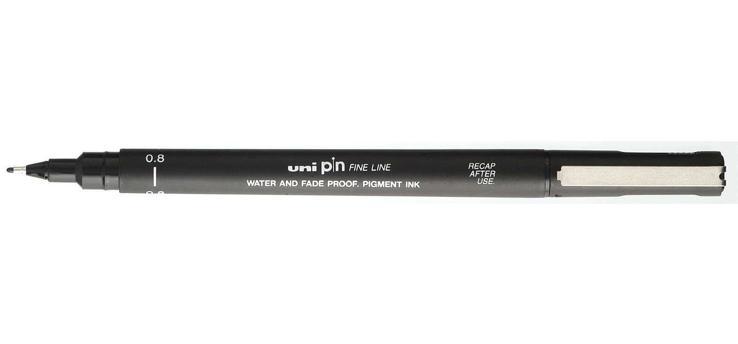 Mitsubishi Uni-Ball Technical Fineliner Black 0.8Mm