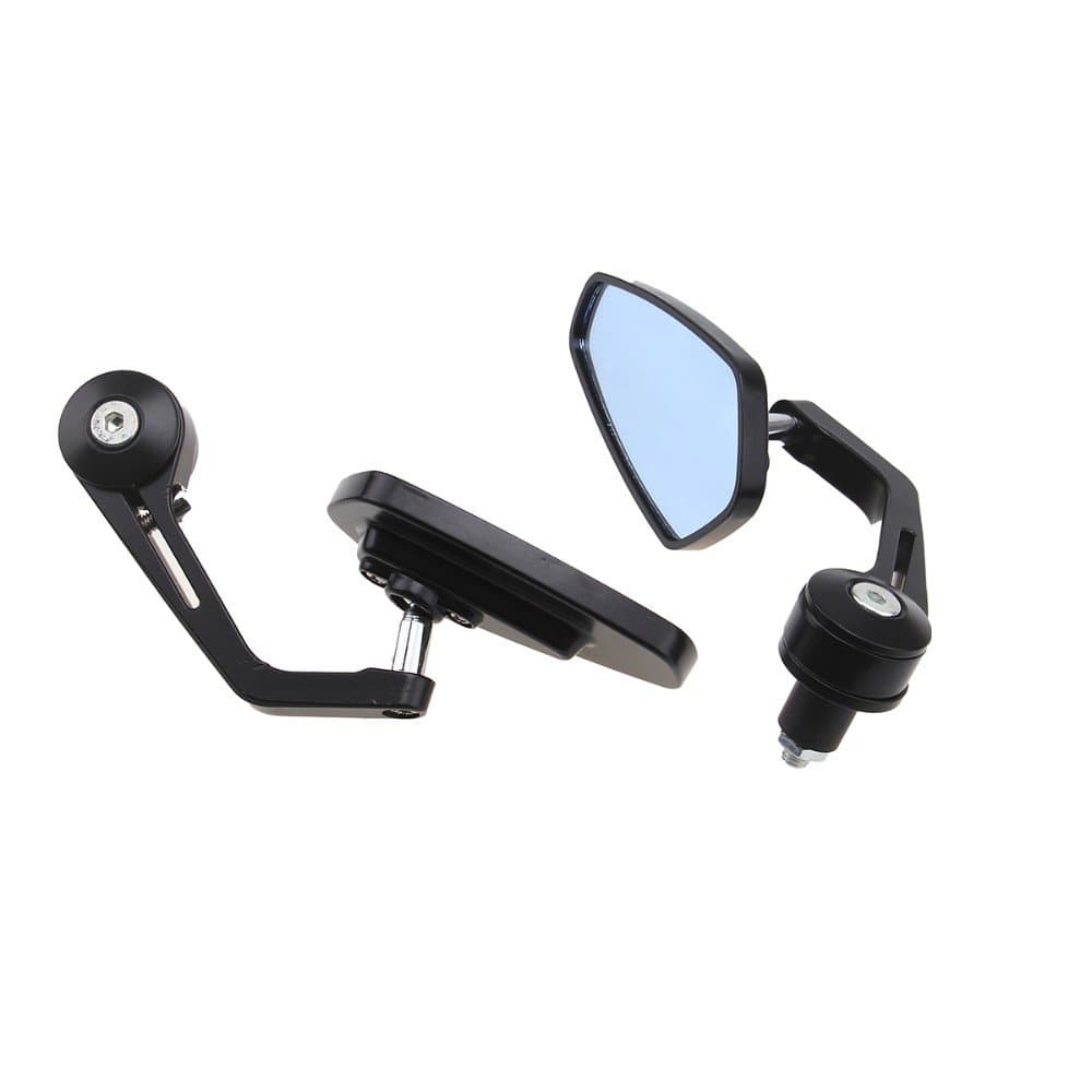 1 Pair Universal Side Mirrors Motorcycle Rearview Handlebar End Mirror 7/8 22MM Black Rotatable Aluminum Scooter Rear View Mirrors