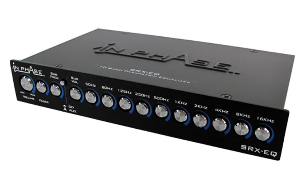 In Phase Audio Car Audio SRX-EQ 10-Band Parametric Equalizer, With Switchable AUX Input