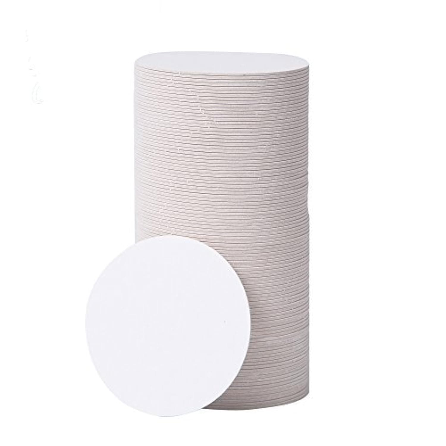 Cardboard Coasters 100 Pack 4 inch Round - White Blank Coasters Bulk Set - Paper Coasters for Drinks DIY Kids Arts and Crafts