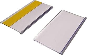 Self-Adhesive Ticket Holder, Identify Locations, Products, Shelving And Racking, Perfect For Office, Store, Garage And Industrial Environment, H. 54Mm X W. 0.1 M - Pack of 100