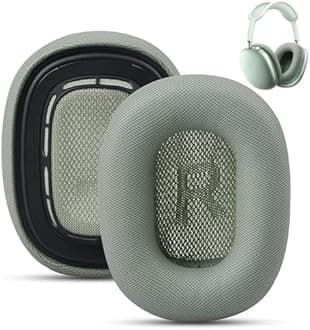 Replacement Ear Cushions for Apple AirPods Max Headphone, Knit-Mesh Canopy and Memory Foam Compatible for Alppe Airpods Max, Noise Cancellation Over-Ear Headphones (Green)