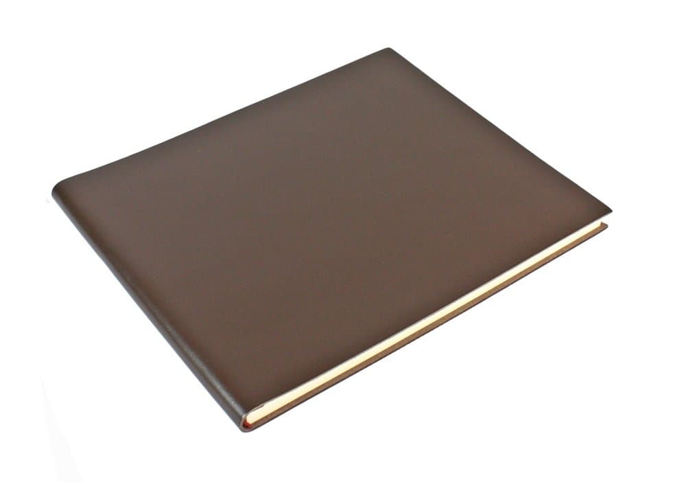 Leather Torcello Guest Visitors Condolence Book Brown Plain, Plain Pages